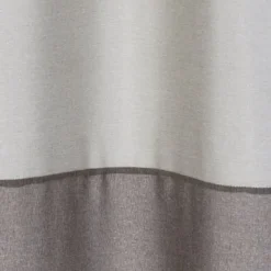 Ösenvorhang Dualino meliert mit farbig abgesetztem Sockel beige braun 140x255cm