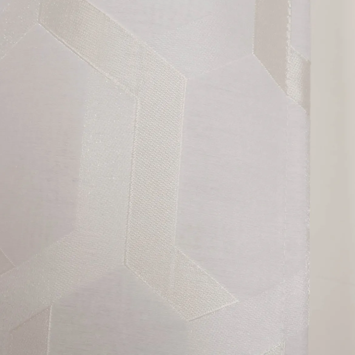 Ösenvorhang Jacquard grafisch ecru 140x260cm