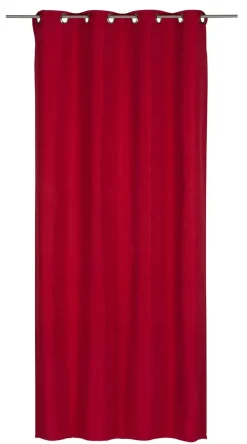 Ösenvorhang Miami Elbersdrucke blickdicht uni rot 140cmx255cm