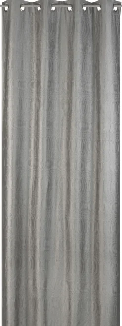 Ösenvorhang Miracle Elbersdrucke blickdicht Clocqué-Jacquardgewebe silber 140cmx255cm
