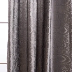 Ösenvorhang Miracle Elbersdrucke blickdicht Clocqué-Jacquardgewebe silber 140cmx255cm