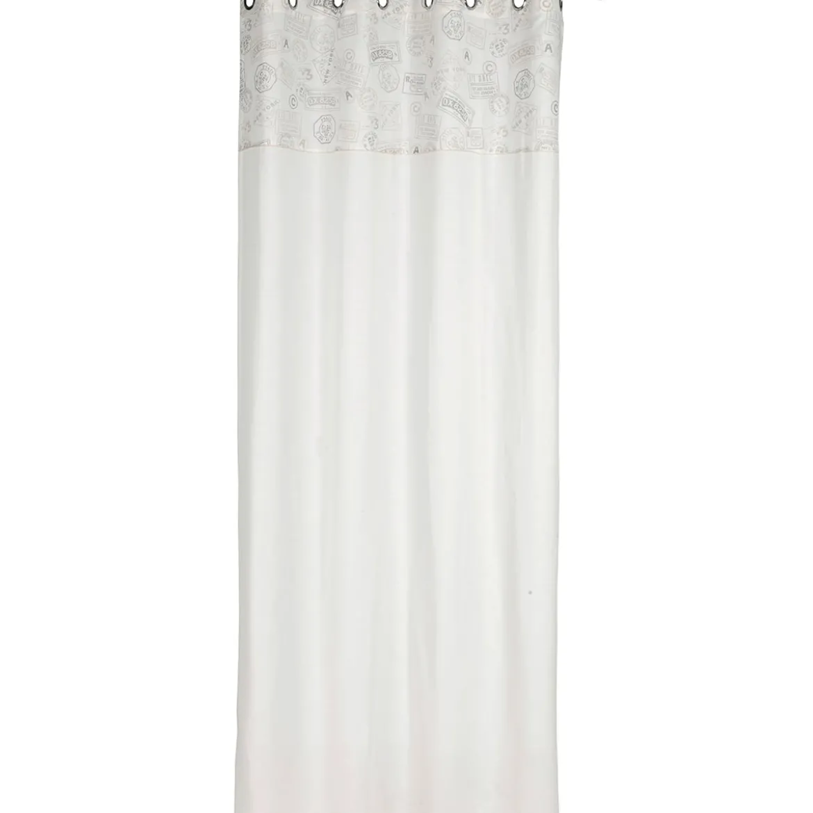 Ösenvorhang mit Ansatz East Coast creme grau beige 140x255cm