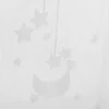 Ösenvorhang Mond und Sterne Stickerei weiß 140x240cm