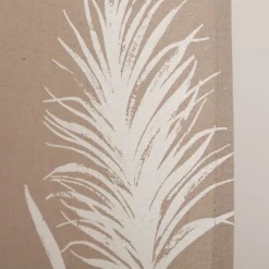 Ösenvorhang Pampasgras natur weiß 140x260cm