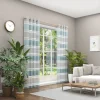 Ösenvorhang Valeska Eco nachhaltig Streifen ecru grau blau 144x245cm (BxH)