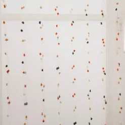 Ösenvorhang Voile Längsstreifen Pünktchen bunt 135x260cm