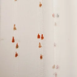 Ösenvorhang Voile Längsstreifen Pünktchen bunt 135x260cm