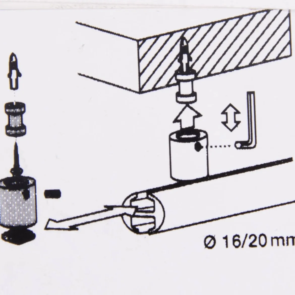Serie Boston Deckenträger für Profil Ø16mm edelstahl-optik