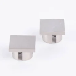 Serie Boston Endstücke End Design 18x18 2 Stück Profil und Stange edelstahl-optik