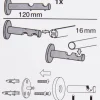 Serie Boston 2-Lauf Träger Stange oder Profil Ø16mm edelstahl-optik