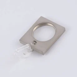 Serie Boston Ringe Rechteck NEXT Ø23mm 10 Stück inkl. Haken Ø16mm edelstahl-optik