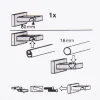 Serie Boston Träger kurz NEXT Stange oder Profil Ø16mm edelstahl-optik