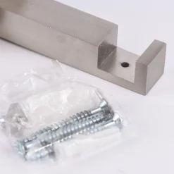 Serie London Wandträger 1-Lauf kurz für eckige Profilstange 18x18mm edelstahl-optik