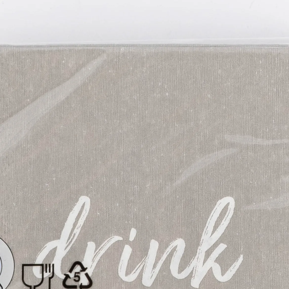 Serviette Drink more Gin weiß grau 25x25cm 3lagig 30 Stück