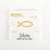 Serviette Fische Schön, dass du da bist weiß 33x33cm 3lagig 20 Stück
