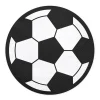 Serviette Fußball schwarz weiß 27x27cm 3lagig 20 Stück
