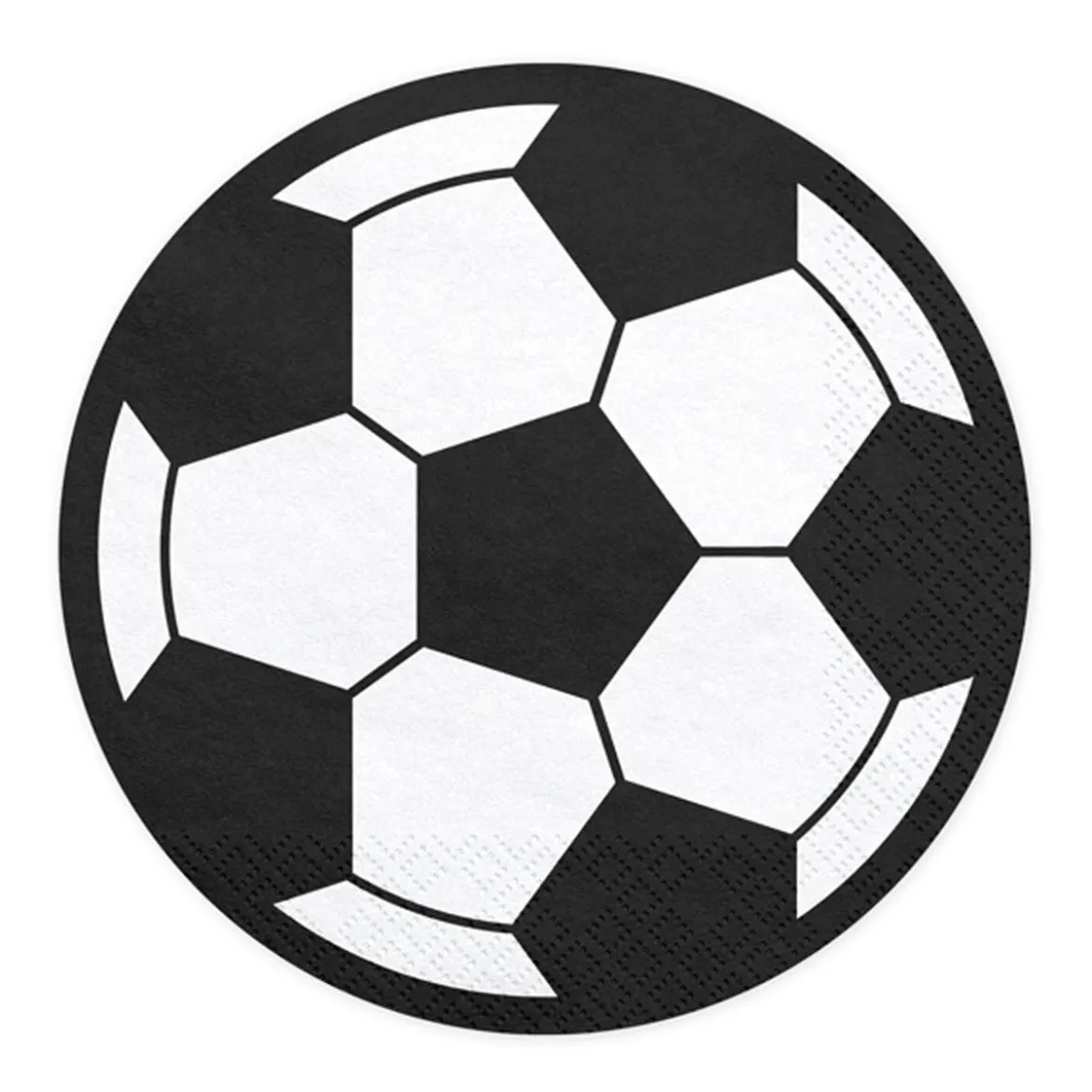 Serviette Fußball schwarz weiß 27x27cm 3lagig 20 Stück