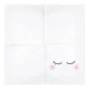 Serviette Gesicht weiß schwarz rosa 33x33cm 3lagig 20 Stück