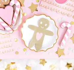 Serviette Gingerbread Man Lebkuchenmann goldfarbig 16x13cm 3lagig 20 Stück