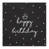 Serviette happy birthday schwarz weiß 33x33cm 3lagig 20 Stück
