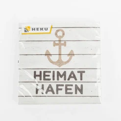 Serviette Heimathafen Anker creme braun beige 33x33cm 3lagig 20 Stück
