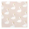 Serviette Lovely Swan rosa weiß 33x33cm 3lagig 20 Stück