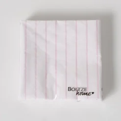 Servietten gestreift 20 Stück weiß-rosa oder weiß-schwarz 3x33cm