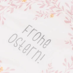 Servietten groß Frohe Ostern Blumenkranz 33x33cm 3lagig 20 Stück weiß rosa gelb von Grafik Werkstatt