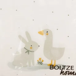 Servietten Hase und Gans 20 Stk 3-lagig 33x33cm FSC Papier von Boltze