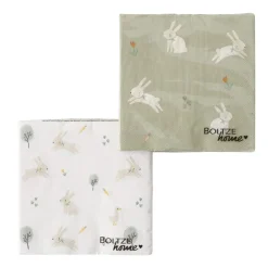 Servietten Häschen 20 Stk 3-lagig 33x33cm FSC Papier weiß oder grün von Boltze