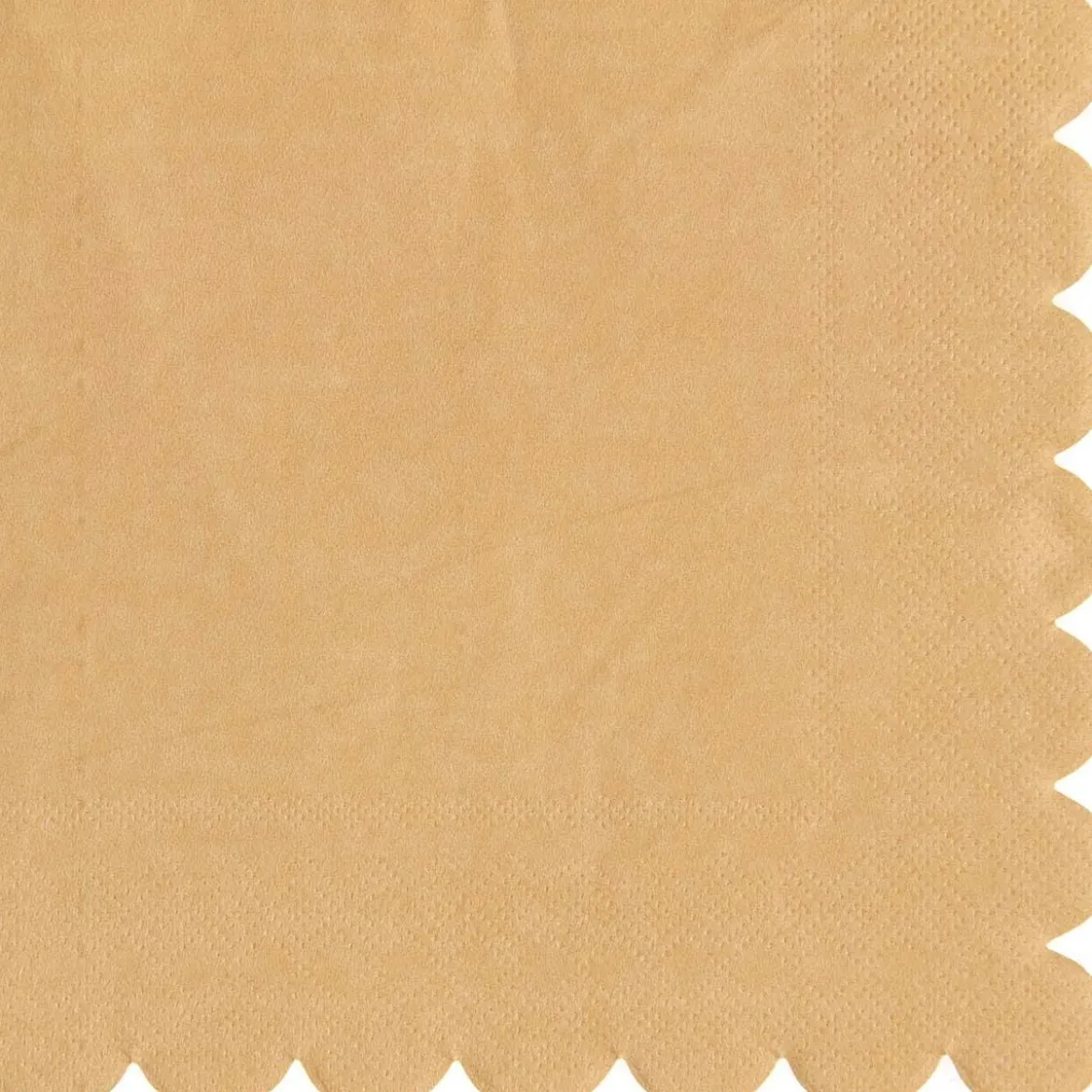 Servietten Kraftpapier FSC mit Wellenrand natur von Rico Design, 20 Stück