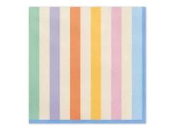 Servietten Streifen bunt 33x33cm 20 Stück