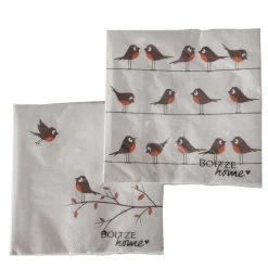 Servietten Vögel 20 Stk 3-lagig 33x33cm FSC Papier