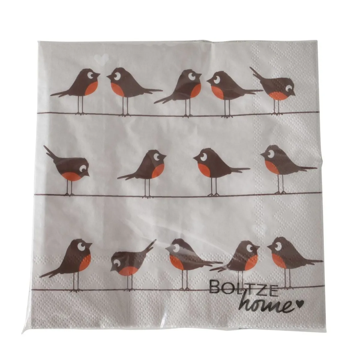Servietten Vögel 20 Stk 3-lagig 33x33cm FSC Papier