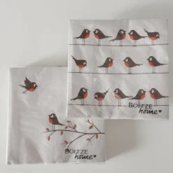 Servietten Vögel 20 Stk 3-lagig 33x33cm FSC Papier