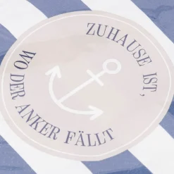 Servietten Zuhause ist, wo der Anker fällt Streifen Anker blau beige weiß 33x33cm 3lagig 20 Stück von La Vida