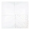 Serviette Pünktchen weiß kupferfarbig 33x33cm 3lagig 20 Stück