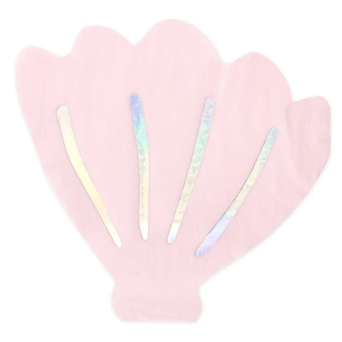 Serviette Seashell Muschelform rosa silerfarbig 3lagig 20 Stück