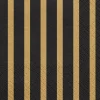 Serviette Streifen schwarz gold 33x33cm 3lagig 20 Stück