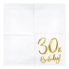 Serviette 30th Birthday weiß gold 33x33cm 3lagig 20 Stück