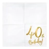 Serviette 40th Birthday weiß gold 33x33cm 3lagig 20 Stück