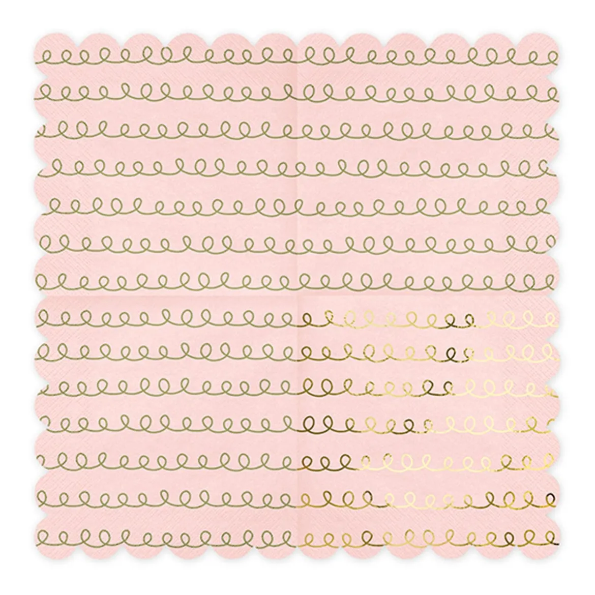 Serviette Tracing Patterns rosa gold 32x32cm 3lagig 20 Stück