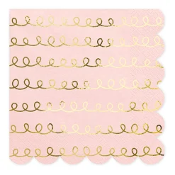 Serviette Tracing Patterns rosa gold 32x32cm 3lagig 20 Stück