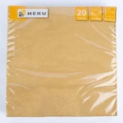 Serviette uni goldfarbig 33x33cm 3lagig 20 Stück