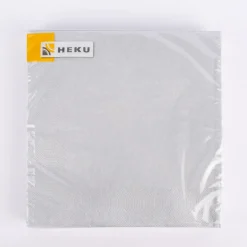 Serviette uni silberfarbig 33x33cm 3lagig 20 Stück