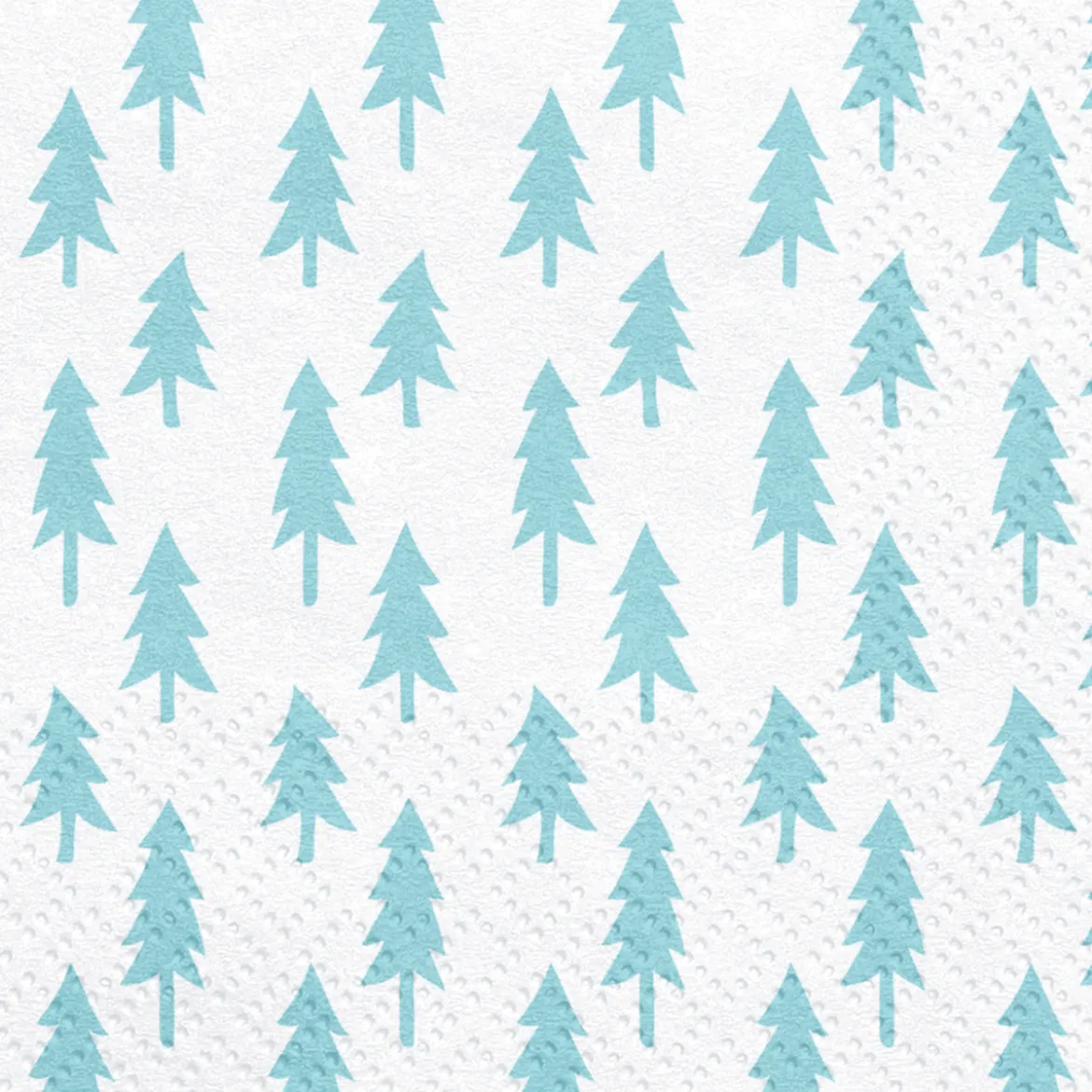 Serviette Weihnachtsbäume weiß grün 33x33cm 3lagig 20 Stück