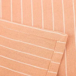 Set aus 4 Platzsets und 4 Servietten gestreift hellbraun weiß 50x35cm und 40x40cm von Linen & More