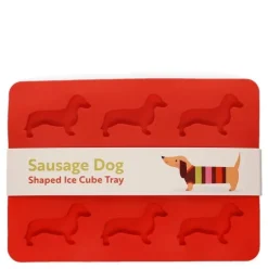 Silikon Eiswürfelform Dackel Sausage Dog rot von Rex London
