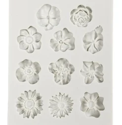 Silikonform Gänseblümchen mit 11 Blüten mit 2-2,5cm Durchmesser von Creativ Company