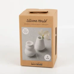 Silikonform Vase 2 Stk 5,5 x 7,5cm zum Gießen von Gips, Beton & Harz von Creativ Company